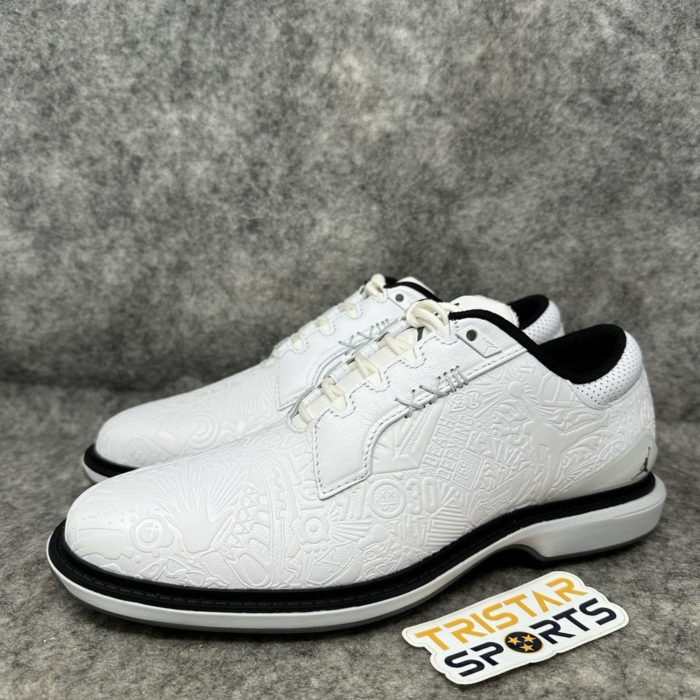 Air Jordan ADG 5 Golf Shoes Mens Sz 9 Wide White Black Nike FQ7874-102